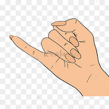 卡通小拇指手势动作