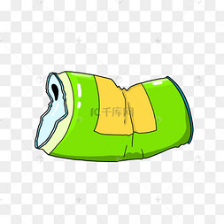 易拉罐卡通垃圾插画