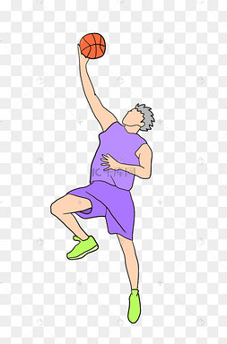 打篮球的男孩