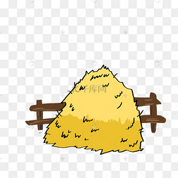 手绘涂鸦稻草堆