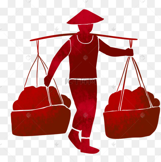 挑担子人呢图片-挑担子人呢图片素材免费下载-千库网