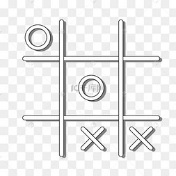 黑色井字棋智力游戏元素