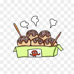 卡通章鱼小丸子