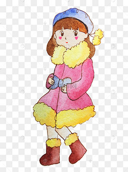卡通女孩大衣