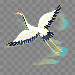 祥云渐变仙鹤图片-祥云渐变仙鹤图片素材免费下载-千库网
