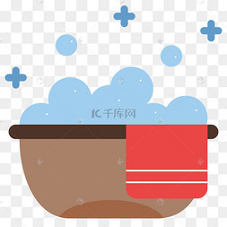 洗衣液塑料盆插画