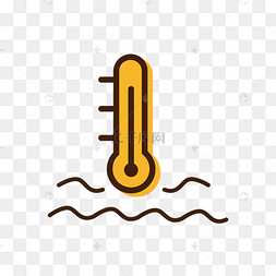 冷却液温度卡通图标