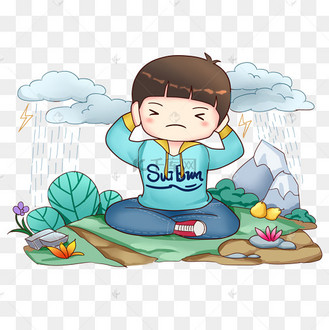 惊蛰捂耳朵的小男孩