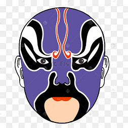 手绘下载 png下载psd京剧戏曲脸谱插画下载 png下载psd京剧脸谱中国风