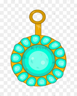 漂亮的圆形宝石插画