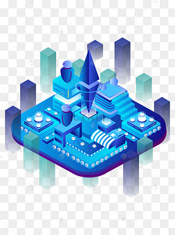 商用人工智能2.5d风格科技元素