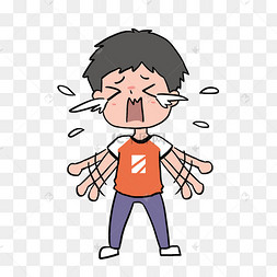 手绘哭闹