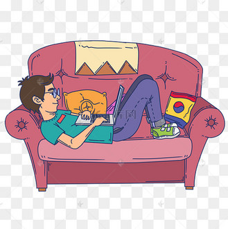 宅在家玩电脑的男孩