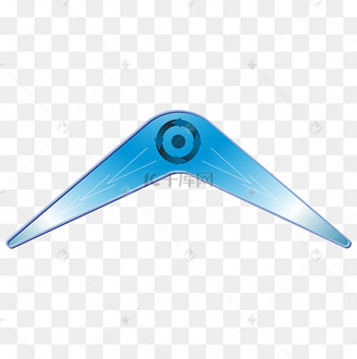 蓝色钝角矢量反光回旋镖