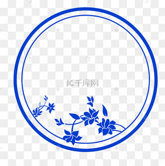 中国风青花瓷边框