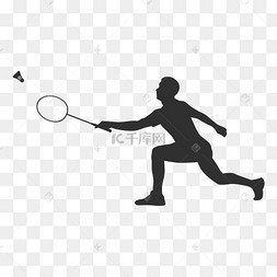 运动剪影羽毛球图片-运动剪影羽毛球图片素材免费下载-千库网