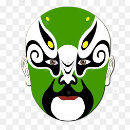 绿色脸谱