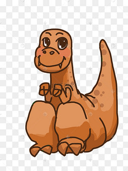 卡通手绘q版恐龙