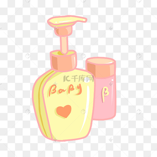 卡通婴儿沐浴露插图图片
