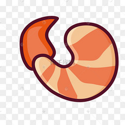 虾仁矢量插画png