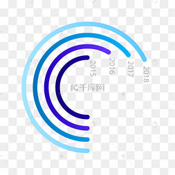 创意圆弧形状公司历程ppt素材