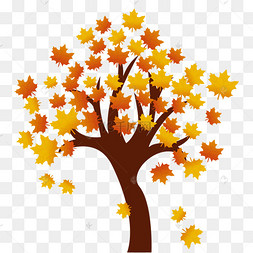卡通枫树矢量图下载