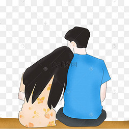 520情人节情侣依靠靠肩唯美美好爱