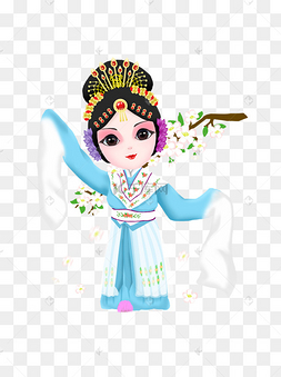 png下载psd戏曲花鼓乐器插画下载 png下载psd武生世界京剧日插画下载