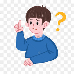 思考的女孩教育思考疑问问号黑色问号疑问素材橙色c4d立体仿真手指