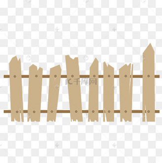 木栅栏矢量卡通风格