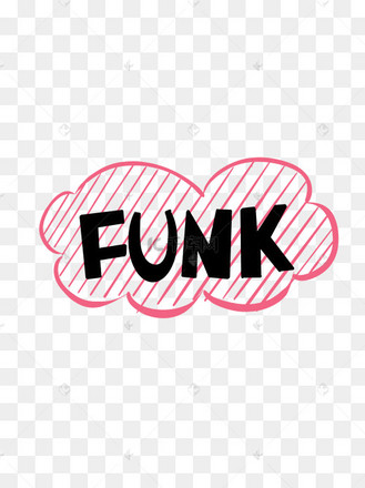 音乐节卡通简约手绘清新艺术字funk可商用元素