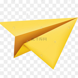 黄色纸飞机