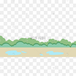 坑洼不平的地面插画