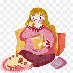 宅在家吃零食小女孩