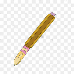 精美的黄色画笔插画