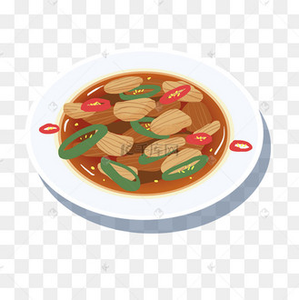 手绘美味农家小炒肉