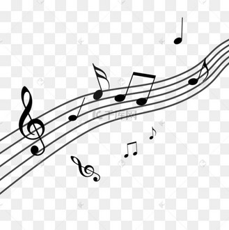 音乐音符五线谱彩色动图gif