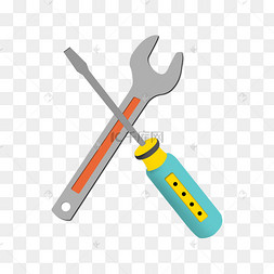 扁平风卡通工业工具螺丝刀图标