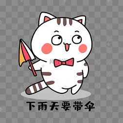 下雨表情
