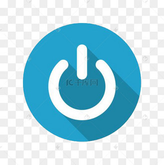 简约扁平风格电源开机按钮设计图标