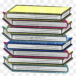 矢量堆放的一摞书