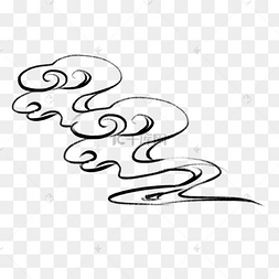 水墨云流云下载 png下载psd手绘经典蓝色云纹插图下载 png下载ai水墨