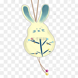 手绘卡通兔子挂饰