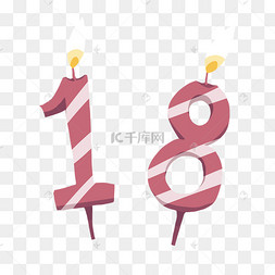 18岁数字成年生日蜡烛
