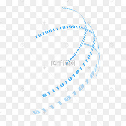 科技感数字组成圆弧形点缀装饰效
