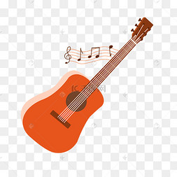 下载 png下载psd橙色国际爵士节乐器吉他插画