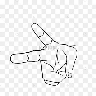手绘速写手部动作手势v素材