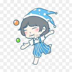 png下载psd愚人节娱乐整盅拍照框下载 png下载ai彩色小丑抛球下载