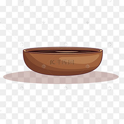 卡通紫砂盆矢量插画