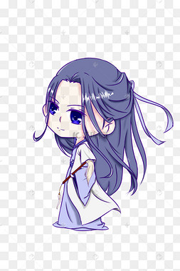 一位手持拂尘的男子回头望了望前